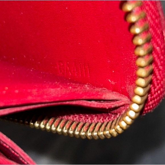 Louis Vuitton Red Vernis Zippy Wallet CA 4111 - Picture 11 of 12